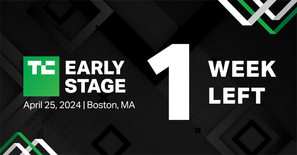 TechCrunch Early Stage, April 25, 2024 in Boston, MA. Save $300 until January 27, 2024.