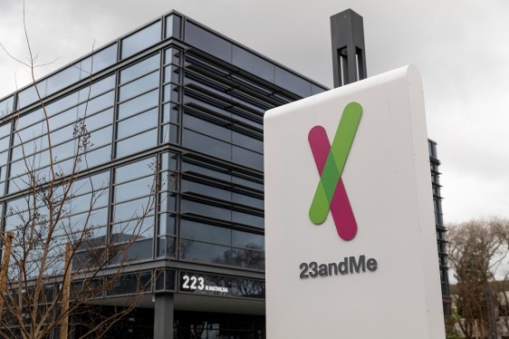 Signage at 23andMe headquarters in Sunnyvale, California, U.S.