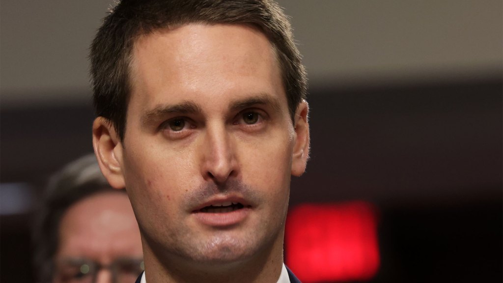 WASHINGTON, DC - JANUARY 31: Evan Spiegel, CEO of Snap, testifies before the Senate Judiciary Committee at the Dirksen Senate Office Building on January 31, 2024 in Washington, DC. The committee heard testimony from the heads of the largest tech firms on the dangers of child sexual exploitation on social media. (Photo by Alex Wong/Getty Images)