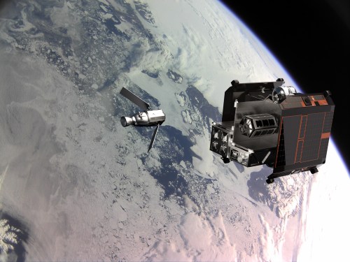 satellite on orbit with earth in background