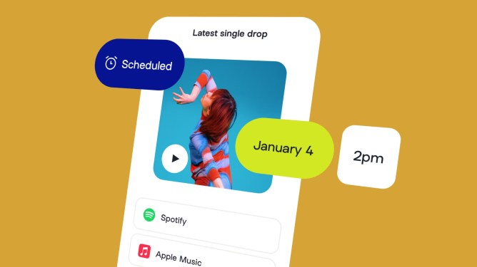 graphic shows Linktree schedule links