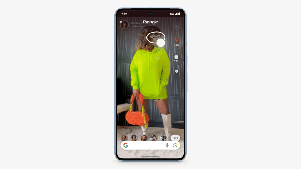 Google's 'Circle to Search' feature illustrated on a smartphone image