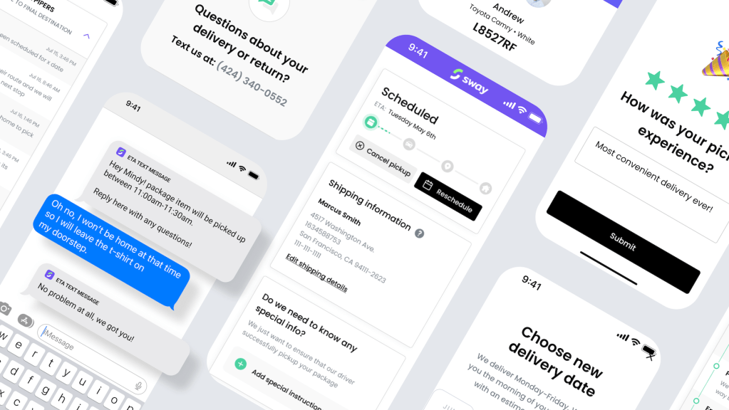 Sway, return logistics, e-commerce, returns