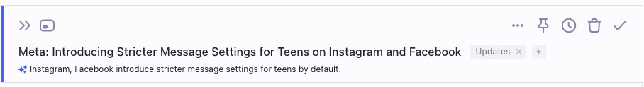 Instant summary feature shows gist of an email on top in a sentence
