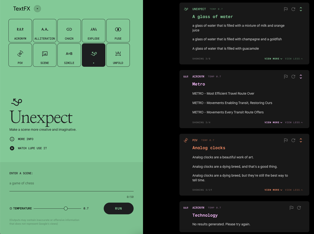 Google TextFX