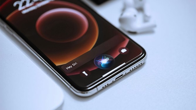 "Hey Siri" on an iPhone