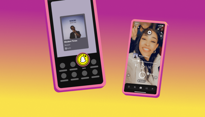 Spotify's new Snapchat Lens