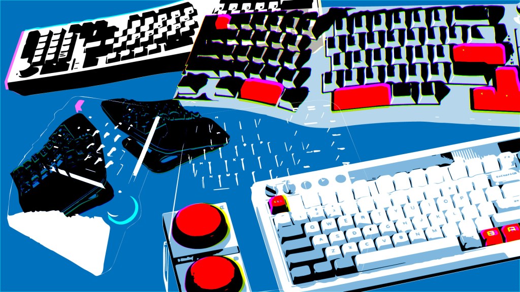 render of keyboard parts