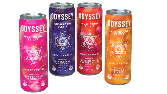 Odyssey, energy drink, mushrooms