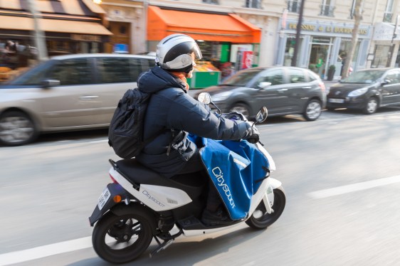 Cityscoot moped scooter in Paris