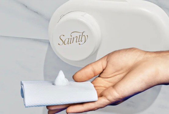 Saintly's new dispenser