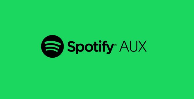 Spotify AUX logo on green background