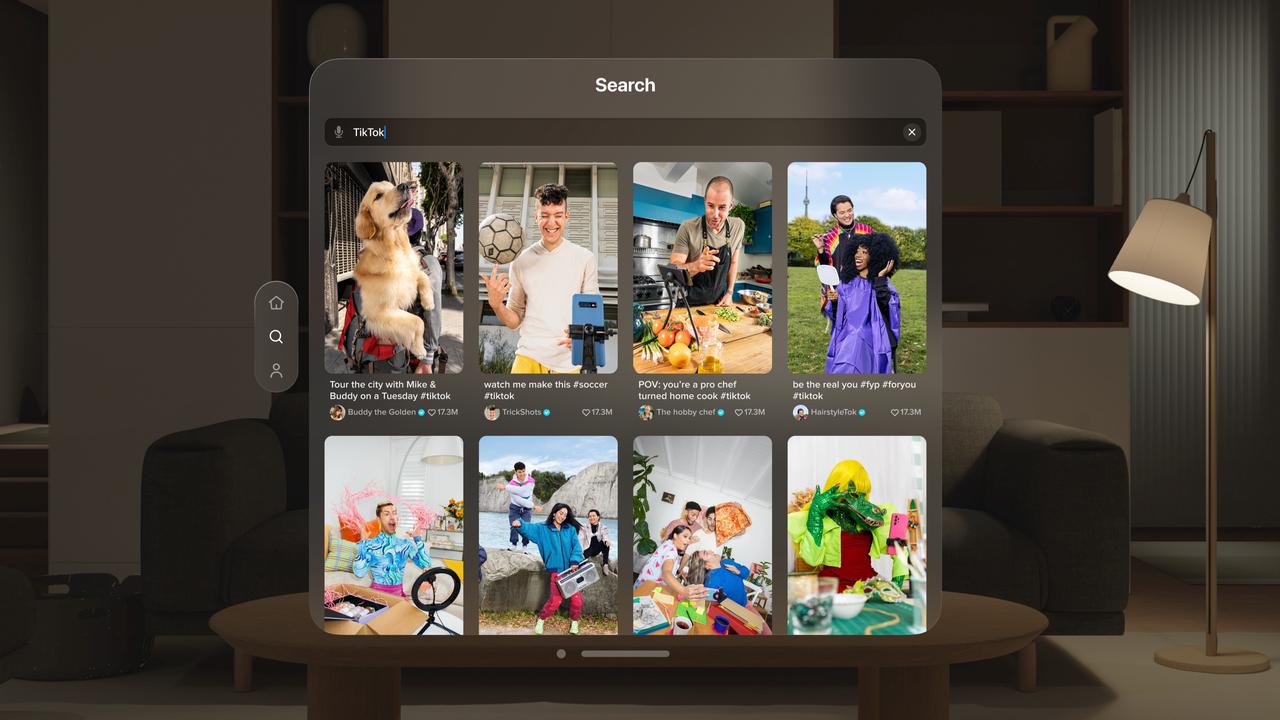 TikTok on the Apple Vision Pro