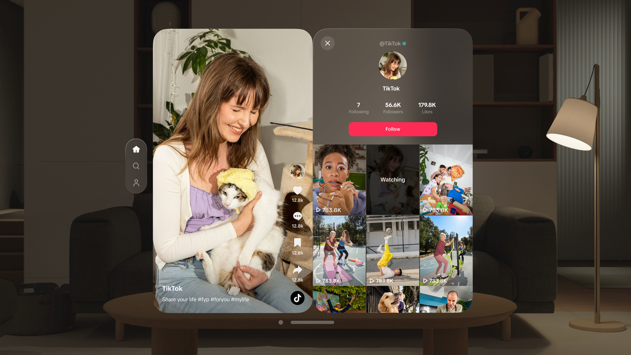 TikTok on the Apple Vision Pro