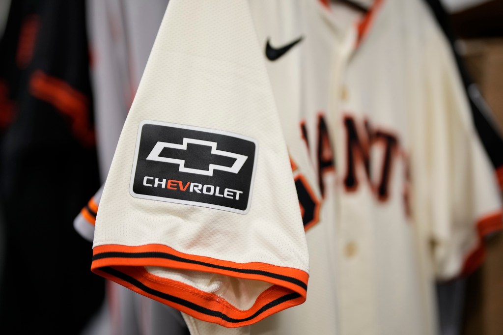Chevrolet patch on SG Giants uniform