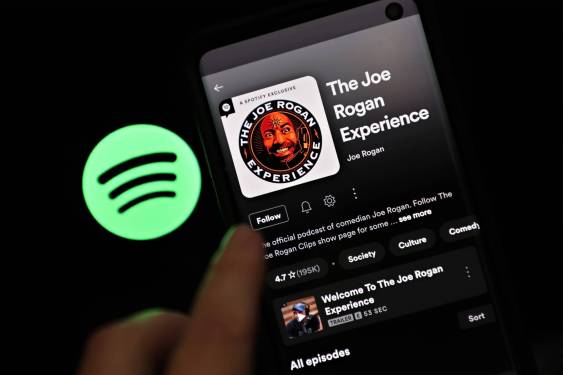 "The Joe Rogan Experience" podcast as viewed on Spotify's mobile app