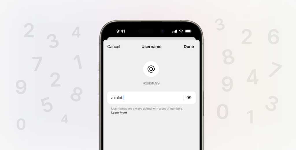 A screenshot of Signal's new usernames feature