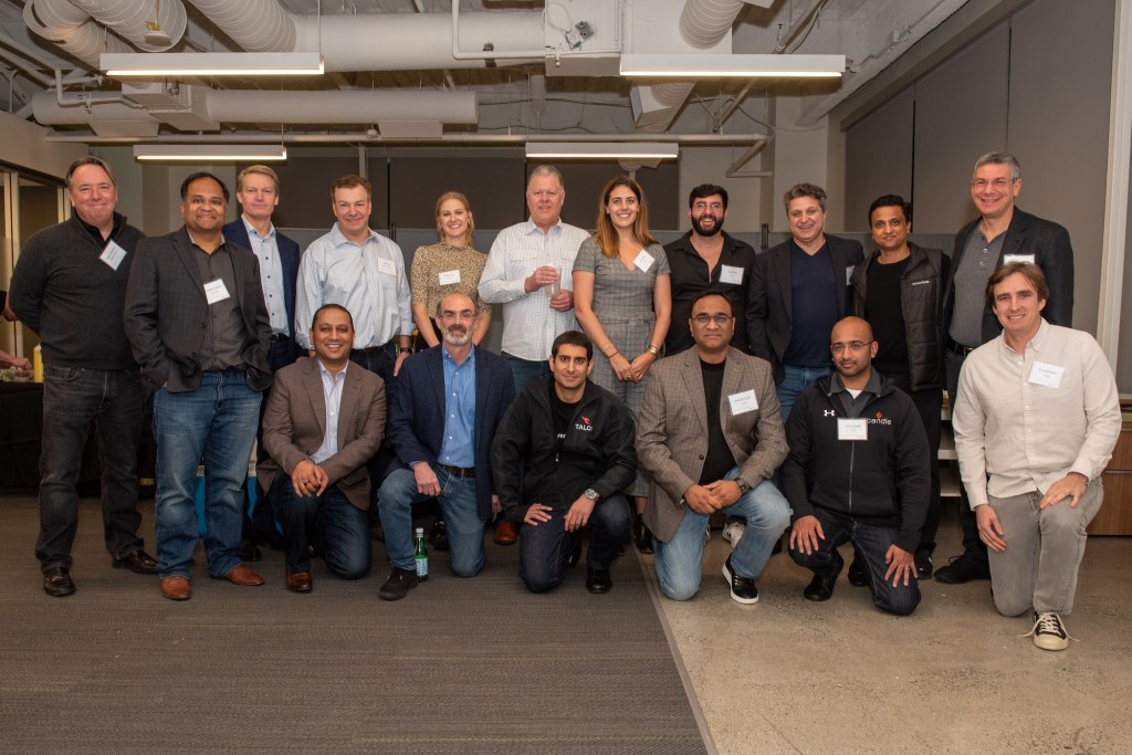 Ballistic Ventures Partners and some of its founders pose for a picture.