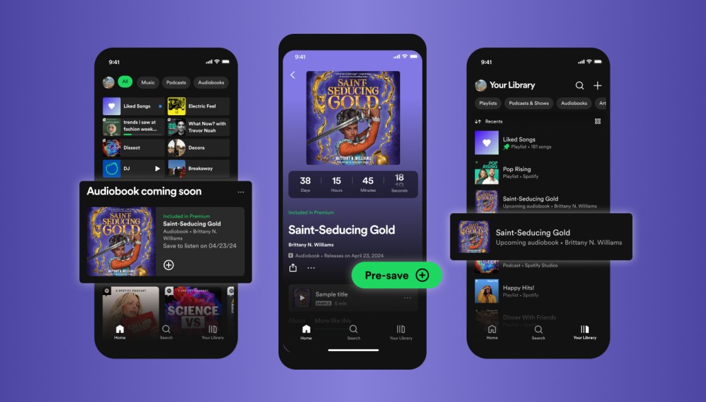Spotify Audiobooks' 'Countdown Pages'