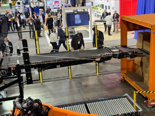 TruckBot in action unloading cargo