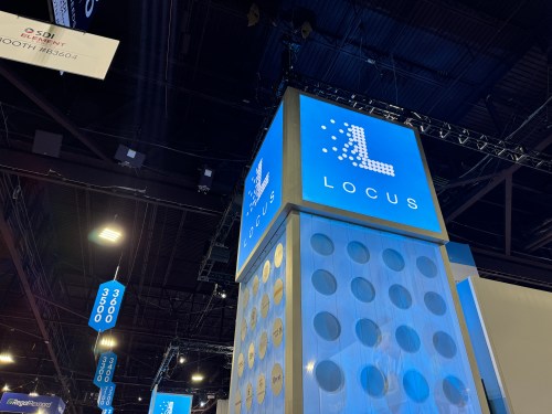 Locus Robotics logo on tradeshow booth