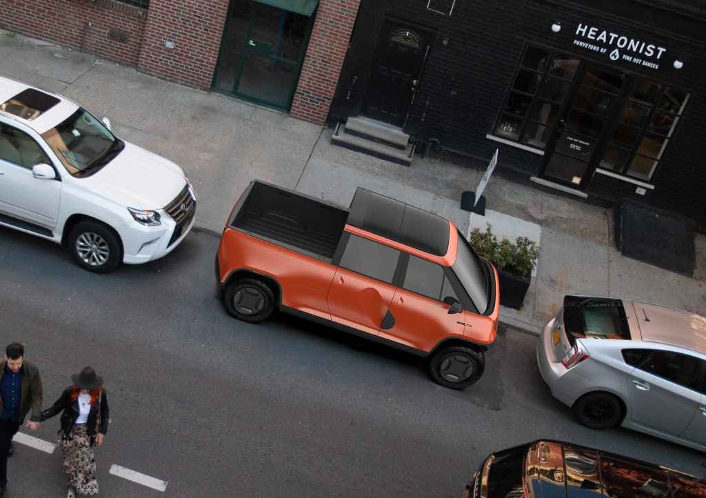 Telo Truck pictured on a city street.