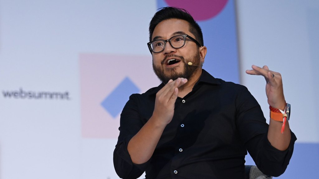 Lisbon , Portugal - 2 November 2022; Garry Tan, Initialized Capital, on Venture stage during day one of Web Summit 2022 at the Altice Arena in Lisbon, Portugal. (Photo By Harry Murphy/Sportsfile for Web Summit via Getty Images)