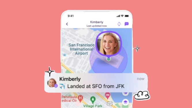 Life360 landing displayed on smartphone