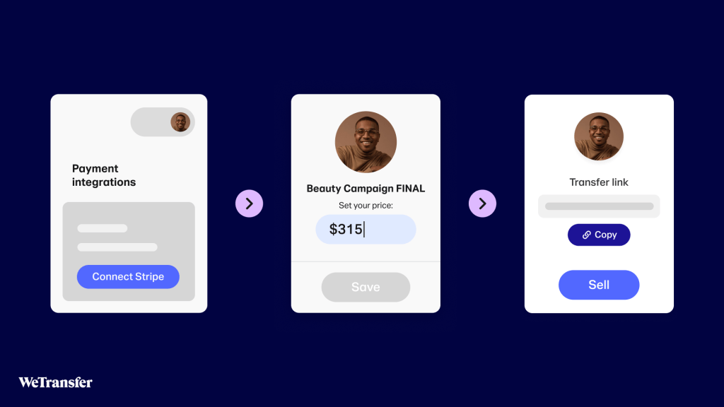 WeTransfer sample screen