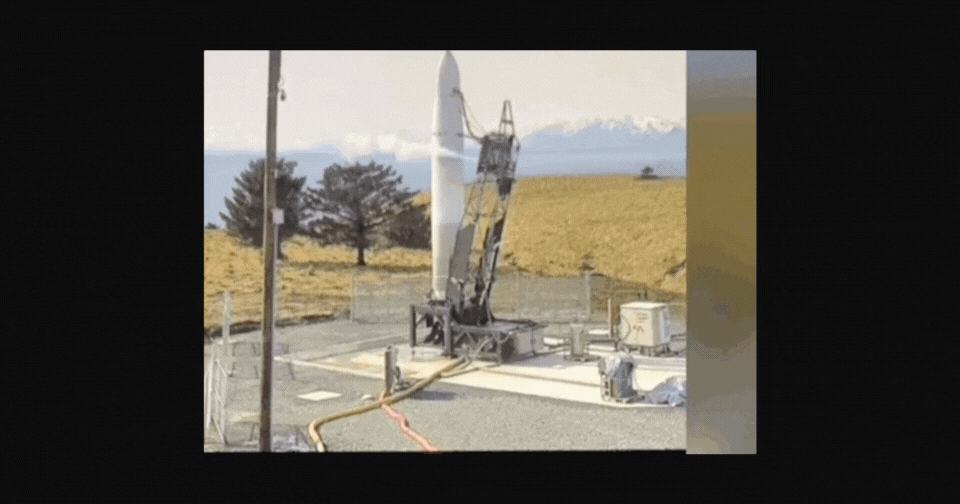 A shot of the Astra Rocket 3.0 exploding during prelaunch testing