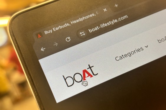 boAt logo displayed on laptop