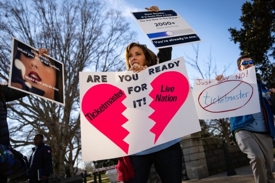 protesting Live Nation / Ticketmaster