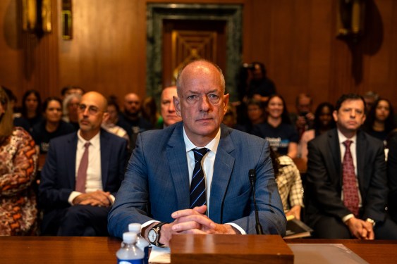 UnitedHealth CEO Andrew Witty testifies before the Senate Finance Committee on Capitol Hill on May 1, 2024 in Washington, DC.