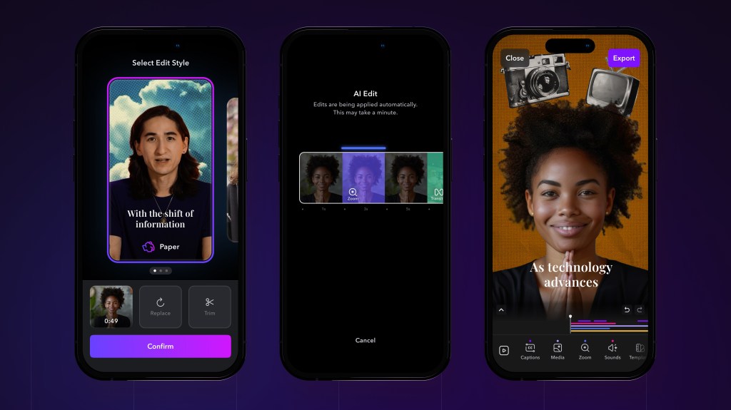 AI Edit Press Graphic by Captions app