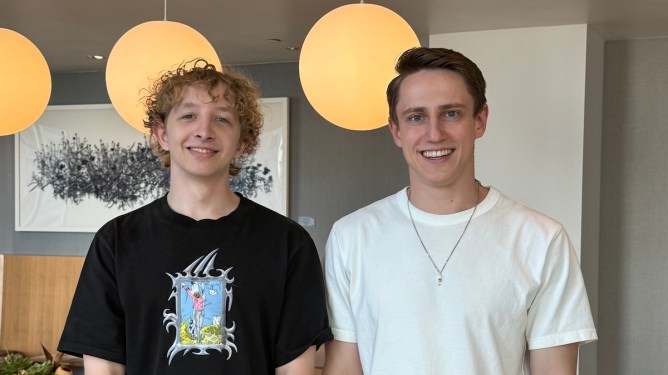 Fluently cofounders Stanislav Beliaev (left) and Yurii Rebryk