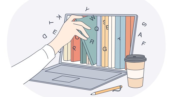 Concept illustration depicting finding a definition