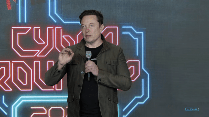 Elon Musk at Tesla shareholder meeting 2024