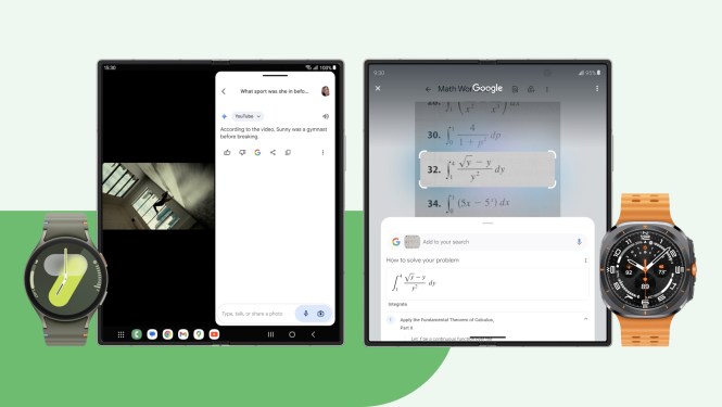 A feat image representing new Google features on Samsung devices