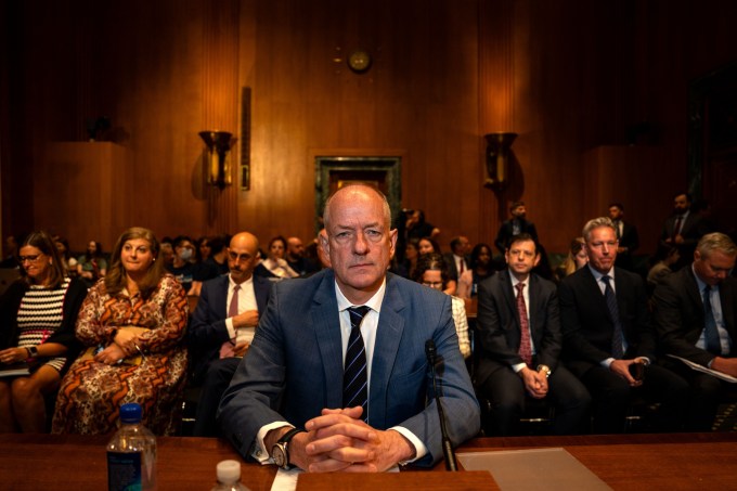 UnitedHealth CEO Andrew Witty testifies before the Senate Finance committee on Capitol Hill on May 1, 2024 in Washington, DC.