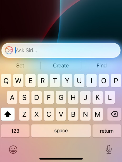 type to Siri example