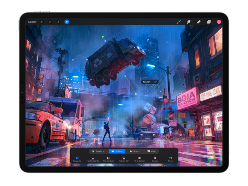 scene created using iPad design app Procreate