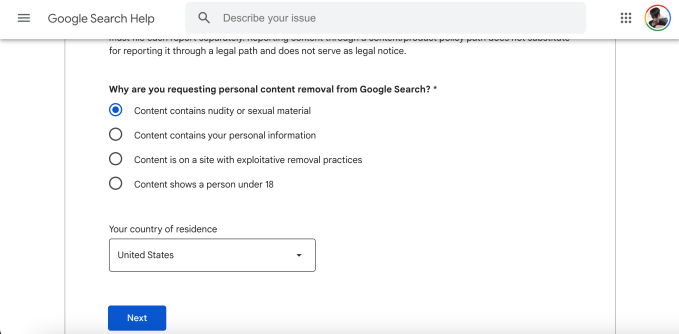 Google Search deepfakes removal