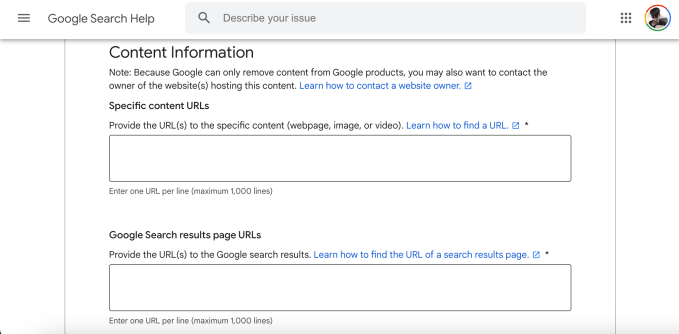 Google Search deepfakes removal