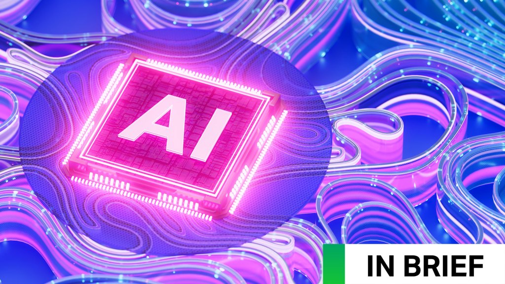 AI text on illuminated background