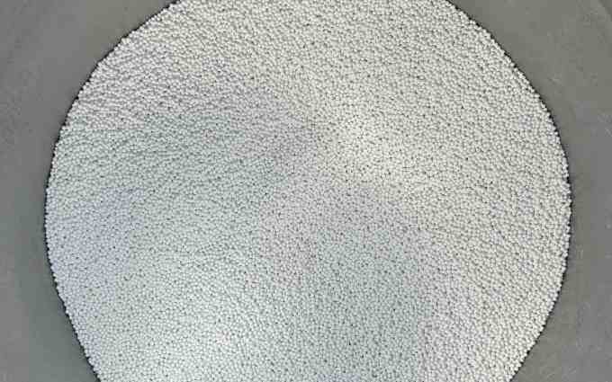 Cache Energy's pellets sit in a barrel.