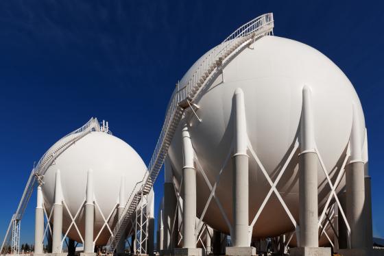 Storage tanks on the Petro Chemical Plant
