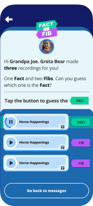 Kinsome's Fact or Fib game