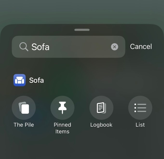 Sofa app iOS 18 Control Center