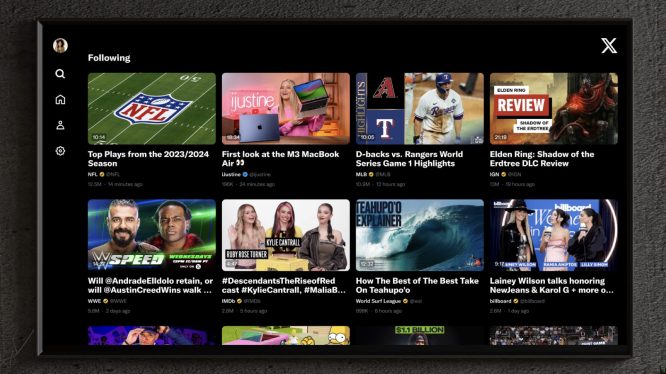 X TV app