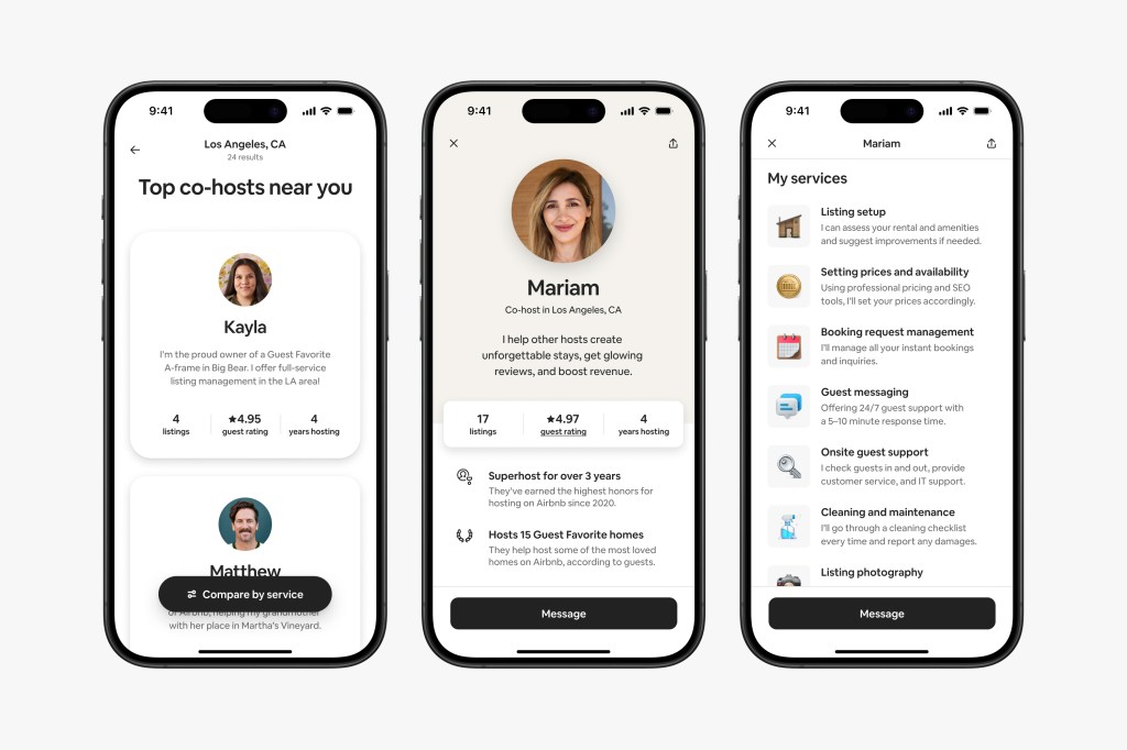 Airbnb mobile pages
